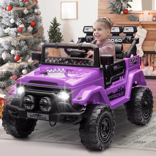 HAUSPROFI Kinder Elektroauto 12V, Elektroauto für Kinder mit 2,4G Fernbedienung, LED, Bluetooth, Musik, 3-5 km/h, Kinderauto Elektrisch, Elektro Kinderauto für ab 3 Jahren, Lila HAUSPROFI Kinder Elektroauto 12V, Elektroauto für Kinder mit 2,4G Fernbedienung, LED, Bluetooth, Musik, 3-5 km/h, Kinderauto Elektrisch, Elektro Kinderauto für ab 3 Jahren, Lila von HAUSPROFI