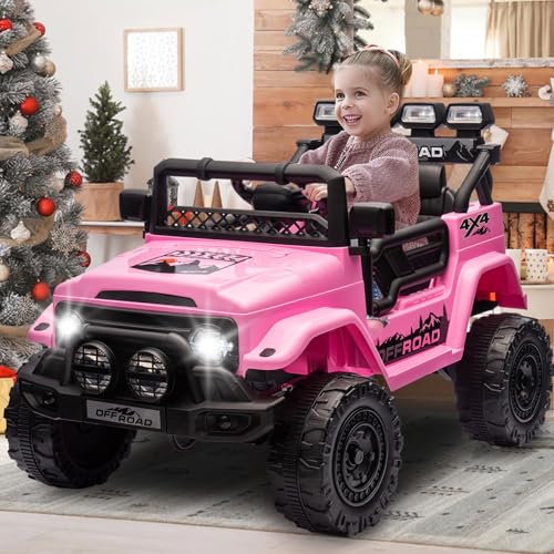 HAUSPROFI Kinder Elektroauto 12V, Elektroauto für Kinder mit 2,4G Fernbedienung, LED, Bluetooth, Musik, 3-5 km/h, Kinderauto Elektrisch, Elektro Kinderauto für ab 3 Jahren, Rosa HAUSPROFI Kinder Elektroauto 12V, Elektroauto für Kinder mit 2,4G Fernbedienung, LED, Bluetooth, Musik, 3-5 km/h, Kinderauto Elektrisch, Elektro Kinderauto für ab 3 Jahren, Rosa von HAUSPROFI