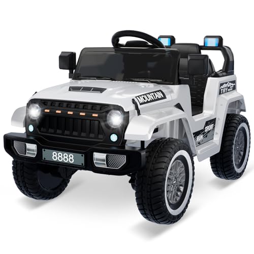 HAUSPROFI Kinder Elektroauto 12V, Elektroauto für Kinder mit 2,4G Fernbedienung, LED, Bluetooth, Musik, 3-5 km/h, Kinderauto Elektrisch, Elektro Kinderauto für ab 3 Jahren - Weiß HAUSPROFI Kinder Elektroauto 12V, Elektroauto für Kinder mit 2,4G Fernbedienung, LED, Bluetooth, Musik, 3-5 km/h, Kinderauto Elektrisch, Elektro Kinderauto für ab 3 Jahren - Weiß von HAUSPROFI