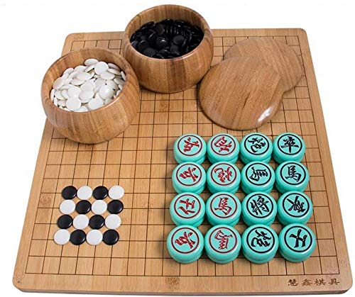 Casual Games Wohnaccessoires Go Chinesisches Schachspiel Erwachsene Anfänger Backgammon Nan Bambus Doppelschachbrett von HAVVMK