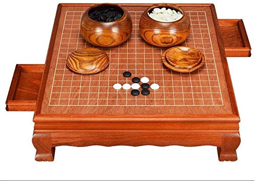 Gelegenheitsspiele, Wohnaccessoires, Schachbrett-Set für Erwachsene, hochwertig, klassisch, aus Massivholz, mit integrierter Schublade (A) von HAVVMK