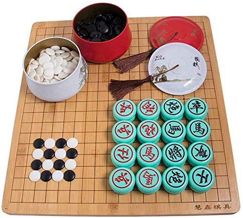 Gelegenheitsspiele Wohnaccessoires Chinesisches Schachspiel Backgammon für Erwachsene und Anfänger Nan Bamboo Doppelschachbrett (B) von HAVVMK