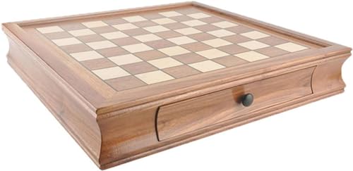 Internationales Schach Schachspiel aus Holz Luxuriöses großes Schachspiel 3-Zoll-Schachfiguren und Aufbewahrungsschublade Tragbares Reisebrettspiel für von HAVVMK