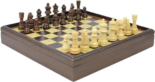 Schach, Holzschachspiel, tragbares Reisebrettspiel mit Holzschachfiguren und Aufbewahrungsbox, kann als Spielschachgeschenk verwendet werden von HAVVMK