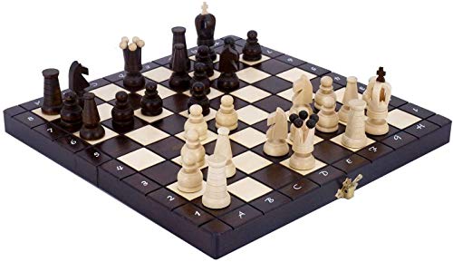 Schach Tragbares Set Klappspielbrett und für das handgefertigte Holz, Anfängerset für Kinder und Erwachsene, Holzbrettspielset mit handgefertigtem von HAVVMK