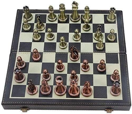 Schachbrett-Set, Magnetisches Schachspiel, Brettspiele, Metallschachspiel für Erwachsene und Kinder – Deluxe-Schachbrett mit Schachfiguren – Reise-Schachspiel aus Holz – Klappschac von HAVVMK