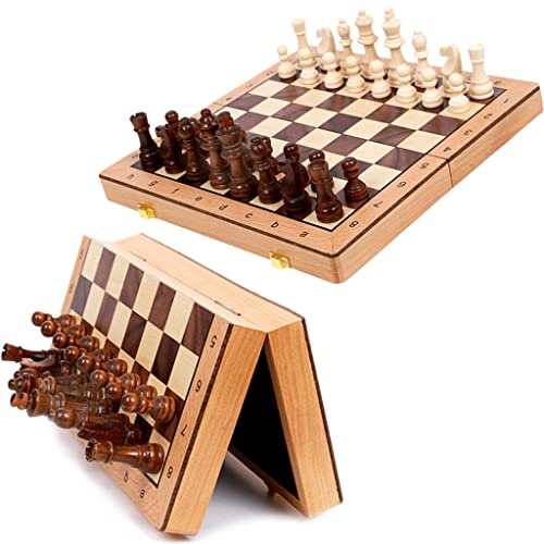 Schachbrett-Set, Schachspiel, Holzschachspiel mit klappbarem Schachbrett, Schach und Aufbewahrungsbox, Brettspiel mit 2 zusätzlichen Königinnen, Schachspiel, Schachbretter von HAVVMK