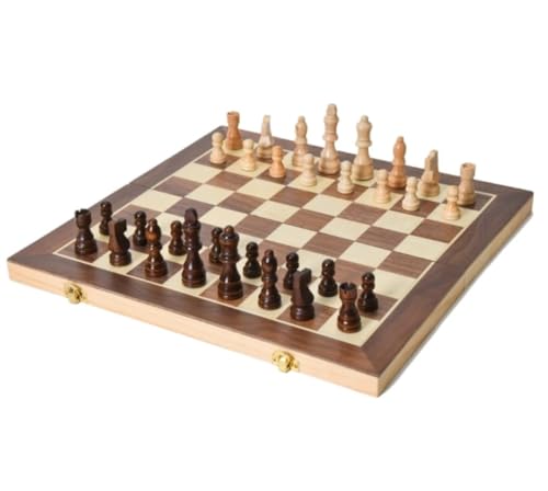 Schachbrett-Set, Schachspiel, Schachset, magnetisches Schachset aus Holz, Faltbare Schachbrett-Sammlung mit Innenaufbewahrung, tragbares Schachset, Schachbretter (A 29,5 x 29,5 cm) von HAVVMK