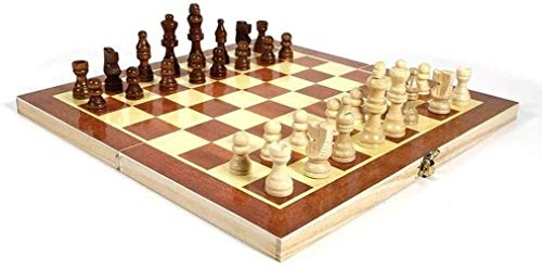 Schachspiel, Schach, faltbar, hölzernes internationales Schachspiel, Figurenset, Brettspiel, lustiges Spiel, Schachfigurensammlung, tragbares Brett für unterwegs (16 Zoll) von HAVVMK