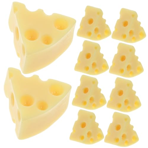 50 Stück Mikrokäse küche deko küchen deko Modellkäse Kitchen Decor Käse-Attrappe lebendiges Käsemodell Käsemodelle Käse Dekoration Lebensmittelmodelle Käsedekore Harz Yellow HAWILLOSCH von HAWILLOSCH