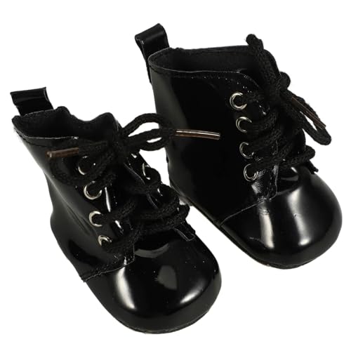 HAWILLOSCH 1 Paar Puppenstiefel Mini-kleiderschuhe Amerikanische Puppenschuhe Minischuhe Für Puppen Babyschuhe Für Mädchen Puppenschuhe Spielzeug Puppe Verkleiden Sich Schuhe Black von HAWILLOSCH