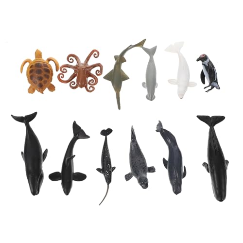 HAWILLOSCH 1 Prähistorische Tiermodelle Meereslebewesen-Figuren Spielzeug Für Meerestiere Spielsets Mit Meerestieren Meerestierfiguren Spielzeug Für Unterwasserlebewesen Colorful Vinyl von HAWILLOSCH