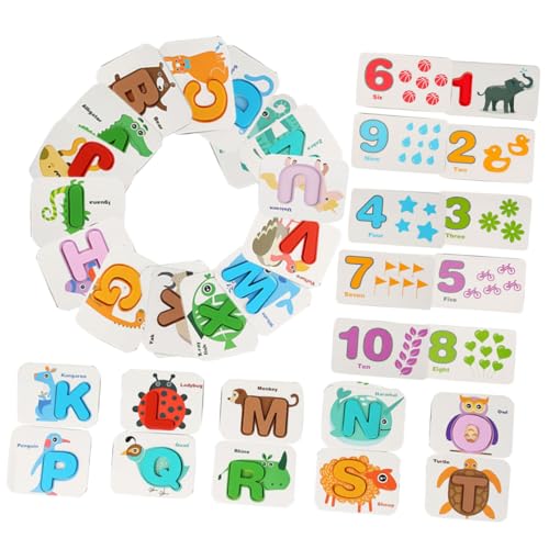 HAWILLOSCH 1 Satz Alphanumerische Karten Spielzeug Alphabet-rechtschreibspiel Kinderbrief Lernen Blöcke Kit Zur Rechtschreiberziehung Bildungskarten Für Kleinkinder Lernkarten Papier von HAWILLOSCH