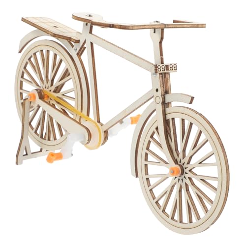 HAWILLOSCH Fahrrad Miniatur DIY Miniatur Fahrrad Modell Aus Vintage Stil Fahrrad Deko Für Und Bastelset Zur Selbstmontage Simulationsmodell Für Kreative Projekte Und Geldgeschenke Holzfahrrad von HAWILLOSCH