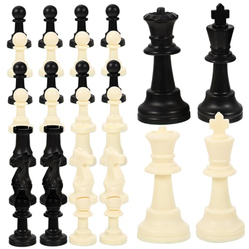 HAWILLOSCH 1 Satz Ersatz Schachfiguren aus Kunststoff Internationale Standardgröße Königshöhe für Brettspiele und Lernzwecke Robust und Tragbar Retro Design Ergänzung für Ihr Schachspiel HAWILLOSCH 1 Satz Ersatz Schachfiguren aus Kunststoff Internationale Standardgröße Königshöhe für Brettspiele und Lernzwecke Robust und Tragbar Retro Design Ergänzung für Ihr Schachspiel von HAWILLOSCH