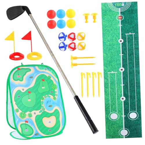 HAWILLOSCH Kleinkind-Golfset für Jungen und Mädchen Spielzeug-Golfschlägerset 3-in-1-Golfspielmatte Indoor-Übungsset von HAWILLOSCH