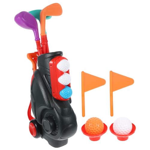 HAWILLOSCH 1 Satz Golfspielzeug Für Kinder Kindergolfschläger Aus Kunststoff Golfruten Kindergolfclubs Outdoor-Spielzeug Für Kinder Plastikgolfbälle Für Kinder Sportspielzeug Abs Black von HAWILLOSCH