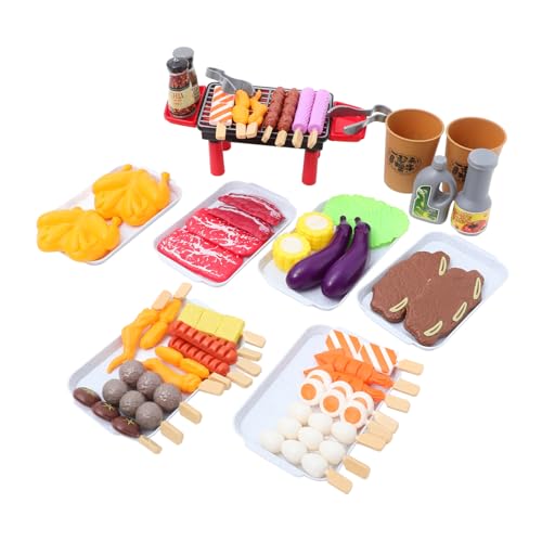 HAWILLOSCH 1 Satz Grillspielzeug Camping-Kochspielset Grillspielset für Kinder Spielzeuggrill Kochspielzeug Simulationsspielzeug grillzange Kinder Grillen küche so tun als Spielzeug Abs von HAWILLOSCH