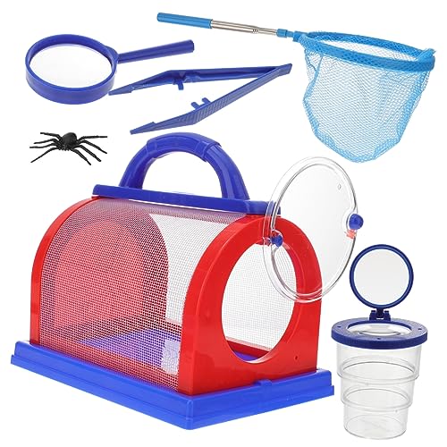 HAWILLOSCH 1 Satz Insektenbeobachtungsset Fangnetz Beobachtungskäfig-kit Outdoor-Spielzeug Für Kinder Kleinkind Im Freien Im Freien Für Outdoor-erkundungsfänger Catcher-kit Plastik Blue von HAWILLOSCH