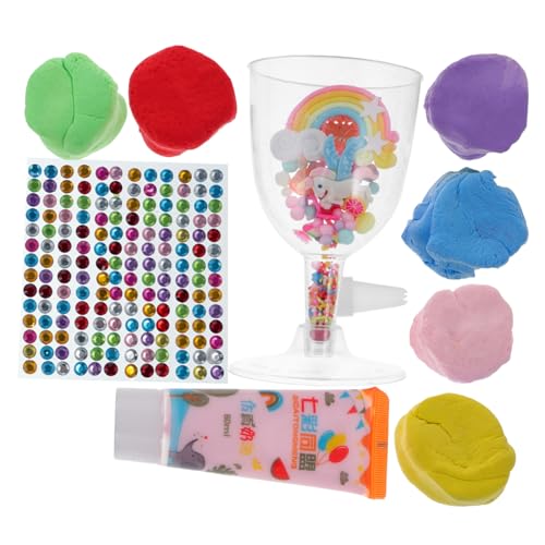 HAWILLOSCH 1 Satz Kreative Handarbeit DIY bausatz DIY Kits plasteline Set Kinder DIY Basteln Eisbecher Modell DIY bunter DIY-Spielzeug für Jungen und Mädchen Kunstknete für Kinder Ton von HAWILLOSCH