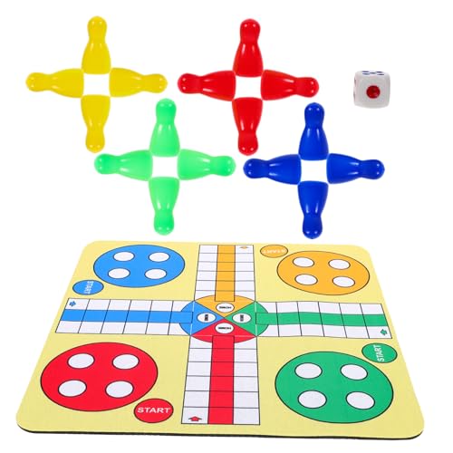 HAWILLOSCH 1 Satz Ludo-schachspiel Fliegendes Schachspielzeug Interessantes Schachspielzeug Flugschach Spielzeug Tischschachspielzeug Tragbares Schachspielzeug Vulkanisiertes Gummituch von HAWILLOSCH