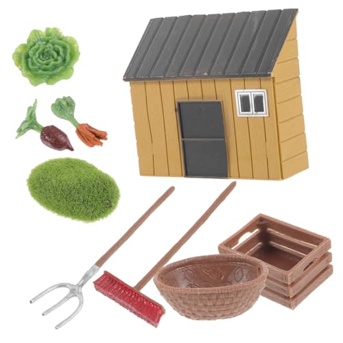 HAWILLOSCH 1 Satz Miniatur-Bauernhof-Zubehör Farm Spielzeug für Kinder Farm Dekoration Zubehör Bauernhof Spielset Mini-Farm Landschaftsbau Layout-Requisiten Mini-Farm-Requisiten Plastik von HAWILLOSCH