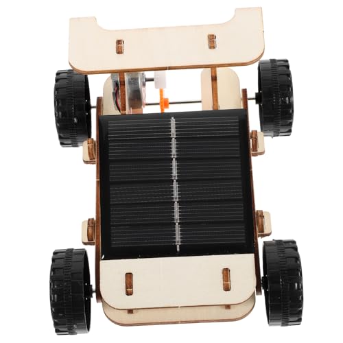 HAWILLOSCH 1 Satz Solare Autos Autospielzeug Zusammenbauen 3D-Puzzle-Spielzeug Vorbau-Kits Für Kinder Science-fair-Projekt Rennwagen Mit Solarenergie Modellbausatz Für Solarfahrzeuge Holz von HAWILLOSCH