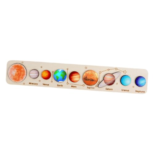 HAWILLOSCH 1 Satz Sonnensystem-Puzzle Weltraum-Puzzle Spielzeug für Kinder Universum-Match-Spielzeug Weltraumspielzeug für Jungen 5-8 Planeten entsprechen Spielzeug Solarsystem-Kit hölzern von HAWILLOSCH