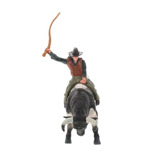 HAWILLOSCH 1 Satz Stierkampfmodell simulierte Stierstatue Stierkämpfendes Kuhspielzeug dekorative Stierstatue Rinderfigur Cowboy-Actionfigur Stierdekoration Bullenhandwerk Stier-Statue Harz von HAWILLOSCH