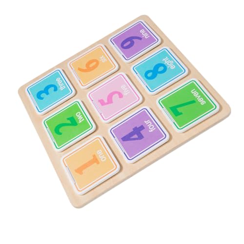 HAWILLOSCH 1 Satz Zahlen Puzzle Kinder-Puzzle-Spielzeug Steckpuzzle Für Kinder Tierische Rätsel Kinderspielzeug Rätsel Für Babys Lernrätsel Für Kleinkinder Kindererziehung Spielzeug Holz von HAWILLOSCH