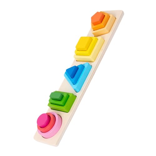 HAWILLOSCH 1 Set Geometrie Puzzle Holzspielzeug Kleinkind Puzzles Puzzle Kleinkind Spielzeug Bausteine Kinder Holzpuzzle Spielzeug Interaktives Spielzeug Kinder Lernspielzeug von HAWILLOSCH