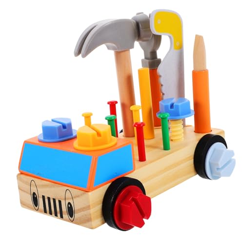 HAWILLOSCH 1 Set Kinder Montage Werkzeugkasten Werkzeugwagen Werkzeugkästen Spielzeugautos Kinderspielzeug DIY Zusammenbauen Spielzeug Party Party Werkzeug Auto Spielzeug von HAWILLOSCH