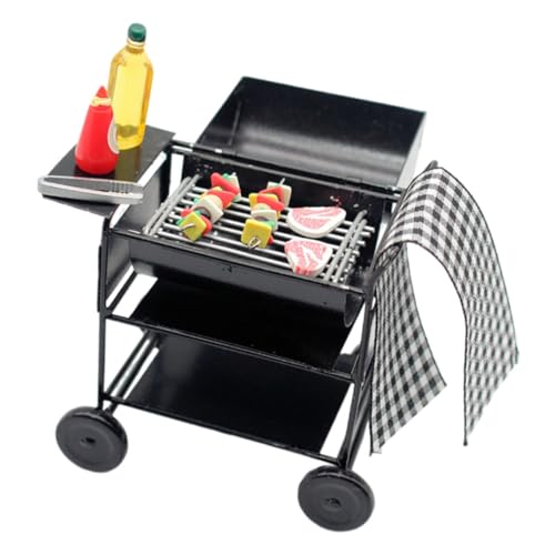 HAWILLOSCH 1 Set Miniatur Grill Für Puppenhaus Puppenhaus Zubehör Mini Grill Für Puppenhaus Dollhouse Zubehör Miniatur Puppenhaus Zubehör Cutebee Puppenhaus Miniatur von HAWILLOSCH