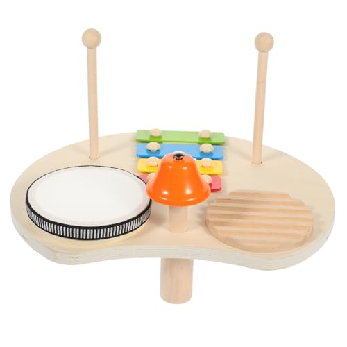 HAWILLOSCH 1 Set Schlaginstrument Frühpädagogisches Spielzeug Percussion Musikinstrumente Xylophon Schlagzeug Musikinstrumente Musikspielzeug Xylophon Trommelspielzeug Holz Und Eisenglocken von HAWILLOSCH