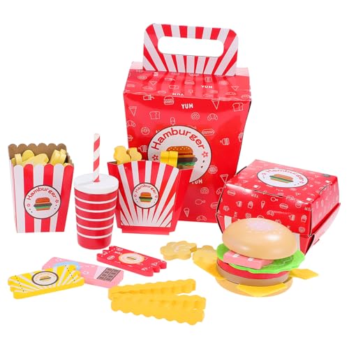 HAWILLOSCH 1 Set Simuliertes Fast Food Modell Realistisches Burger Spielzeugset Für Ideale Rollenspiel Requisiten Für Spielhäuser Und Kreative Kochspiele von HAWILLOSCH