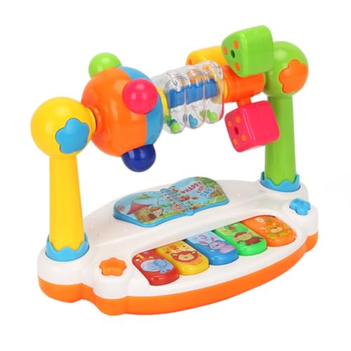 HAWILLOSCH 1 Stück Musikspielzeug Für Kinder Klavier Pädagogisches Spielzeug Lichter Rotierende Tastatur Jungen Und Mädchen Musikalische Lehrhilfe Robust Und Für Mädchen Zufällige Farbe von HAWILLOSCH