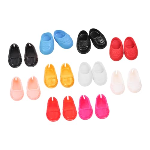 HAWILLOSCH 10 Paar Babyschuhe Puppenzubehör Babyspielzeug Puppenhaus Mädchenspielzeug Simulierte Mini Schuhe Puppenschuhe Spielzeug Winzige Schuhe Puppenkleid Schuhe Mini Schuhe von HAWILLOSCH