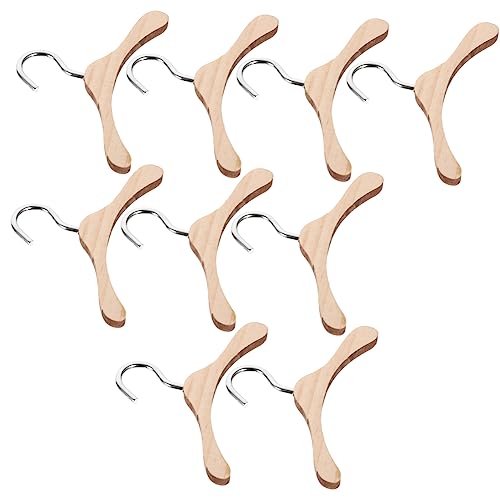 HAWILLOSCH Kleiderbügel Für BJD Puppen 6cm Puppen Kleiderbügel Aus Puppen Zubehör Für Die Kleideraufbewahrung Natürliche Holzfarbe von HAWILLOSCH