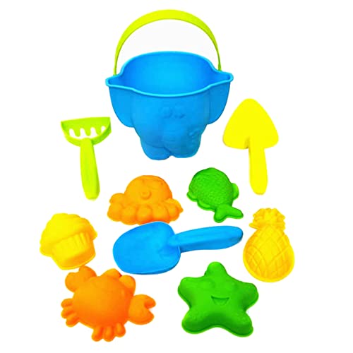 HAWILLOSCH 10 Stück Set Lustiges Strandspielzeug Für Kinder Kreatives Wasserspielzeug Mit Tragbarer Schaufel Und Eimer Bagger Spielzeug Für Jungen Und Mädchen Ideal Für Sommer Spaß Am von HAWILLOSCH