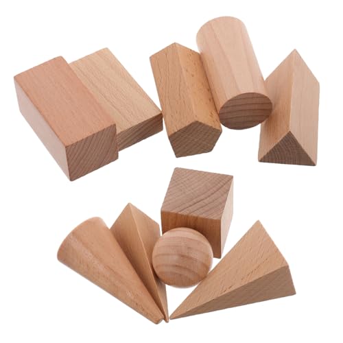 HAWILLOSCH 10 Stück Teiliges Holz Geometrische Körper Lernbausteine Kompakte Geometrie Modelle für Grundschule Handliches Mathematik Lernspielzeug Formverständnis und Räumlichem Denken HAWILLOSCH 10 Stück Teiliges Holz Geometrische Körper Lernbausteine Kompakte Geometrie Modelle für Grundschule Handliches Mathematik Lernspielzeug Formverständnis und Räumlichem Denken von HAWILLOSCH