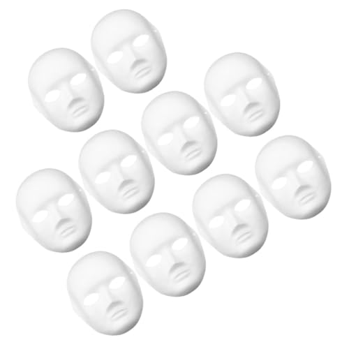 HAWILLOSCH 10 Stück Weiße Papiermasken Zum Bemalen DIY Kostümmaske Für Maskenball Party Requisiten Blanko Bastelmasken Für Kreative Designs Und Cosplay Aktivitäten von HAWILLOSCH