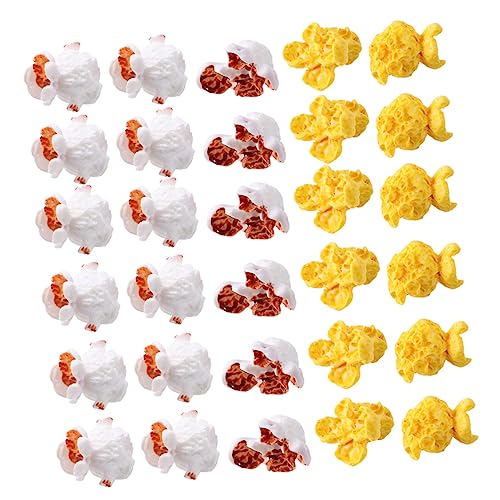 HAWILLOSCH 100st Künstliches Popcorn Kleine Popcorn-Modelle Stylisches Popcorn-Modell Popcorn-zubehör Simulations-Popcorn-Charme Popcorn-handwerksdekoration Popcorn-Figur Prop-Popcorn Plastik von HAWILLOSCH