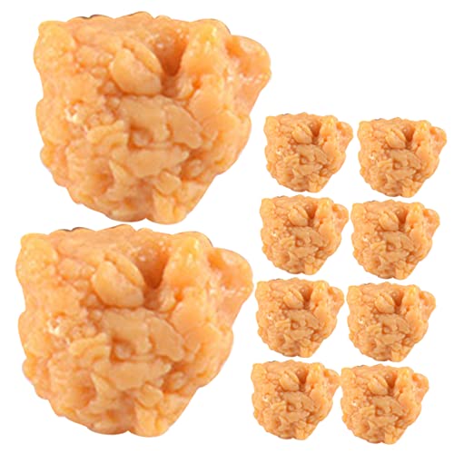 HAWILLOSCH 10St Simulation Hühner Reis simuliertes Brathähnchen gebackene Chicken Nuggets Brathähnchen-Modelle tischdeko esstisch Chicken-Nuggets-Stütze Lebensmittel-Display-Modell PVC von HAWILLOSCH