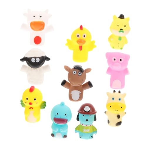 HAWILLOSCH 10St Spielzeug-Handpuppe Kinder Puppen kinderpuppe Puppenspiel kinderspielzeuge Fantasievolles Spielzeug für Kinder Tierhand-Fingerpuppe Bade Fingerpuppen Flexible Puppen Vinyl von HAWILLOSCH