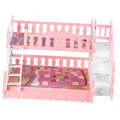 HAWILLOSCH 12 Doppelbett Mit Matratze Und Kissen Bunk Bed Für Puppen Und Puppenhäuser Hohe Schlafgelegenheit Ideal Für Kreatives von HAWILLOSCH