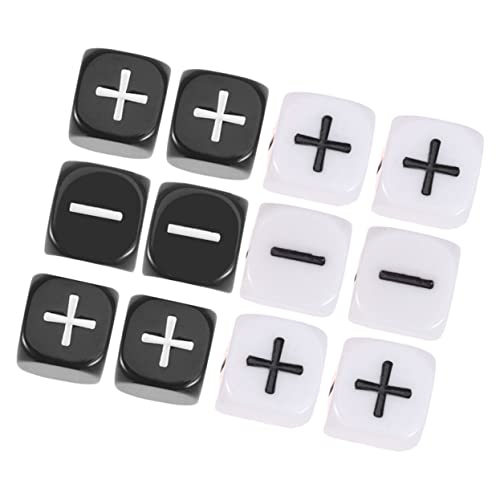 HAWILLOSCH 12stücke Teiliges Spielwürfel Schwarz Und Weiß Seitige Plus Und Minus-Zeichen Würfel Für Große Für Partys Und Brettspiele Langlebig Und Leicht Zum Zählen Und Spielen HAWILLOSCH 12stücke Teiliges Spielwürfel Schwarz Und Weiß Seitige Plus Und Minus-Zeichen Würfel Für Große Für Partys Und Brettspiele Langlebig Und Leicht Zum Zählen Und Spielen von HAWILLOSCH