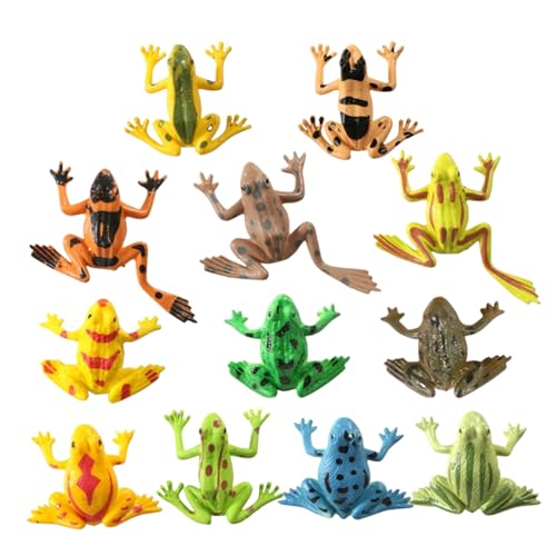 HAWILLOSCH 12 Stück Teiliges Miniatur Kunststoff Frösche Realistische Figuren für Kinderzimmer Dekorationen Garten Landschaften Lernspielzeug für Jungen Mädchen HAWILLOSCH 12 Stück Teiliges Miniatur Kunststoff Frösche Realistische Figuren für Kinderzimmer Dekorationen Garten Landschaften Lernspielzeug für Jungen Mädchen von HAWILLOSCH