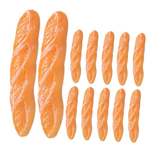 HAWILLOSCH 15 Stück Imitierte Lange Baguette Modelle Dessert Modell Realistisches Lebensmittel Brot Modell Simuliertes Brot Simulation Lebensmittel Modell Requisite Puppenhaus von HAWILLOSCH