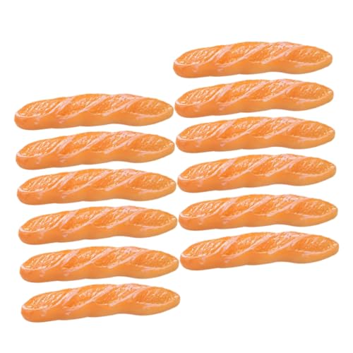 HAWILLOSCH 16st Nachgemachtes Langes Baguette Puppenhaus Spielzeug Dessert-Modell- Foto-Requisite Für Gefälschtes Brot Simuliertes Brot Puppenhaus DIY Dekoration Kunstbrot Harz Orange von HAWILLOSCH