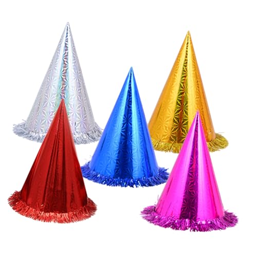 HAWILLOSCH 18PCS Geburtstag Party Hüte mit Pailletten Dreieck Form Kinder Erwachsene Party Requisiten Farbe Zufällig von HAWILLOSCH